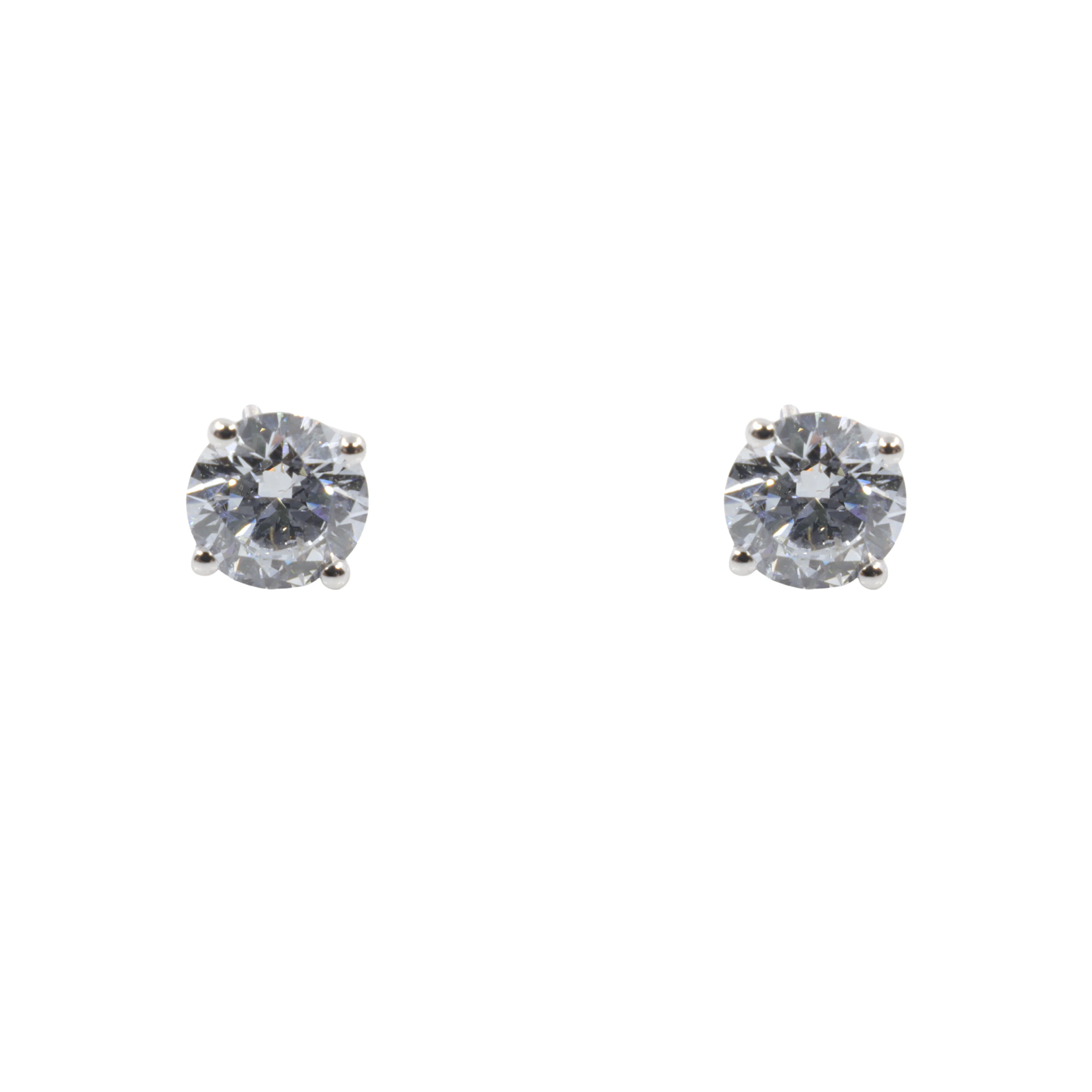 14K White Gold Tdw: 0.50ct Lab-Grown Diamond Stud Earring - 20753993