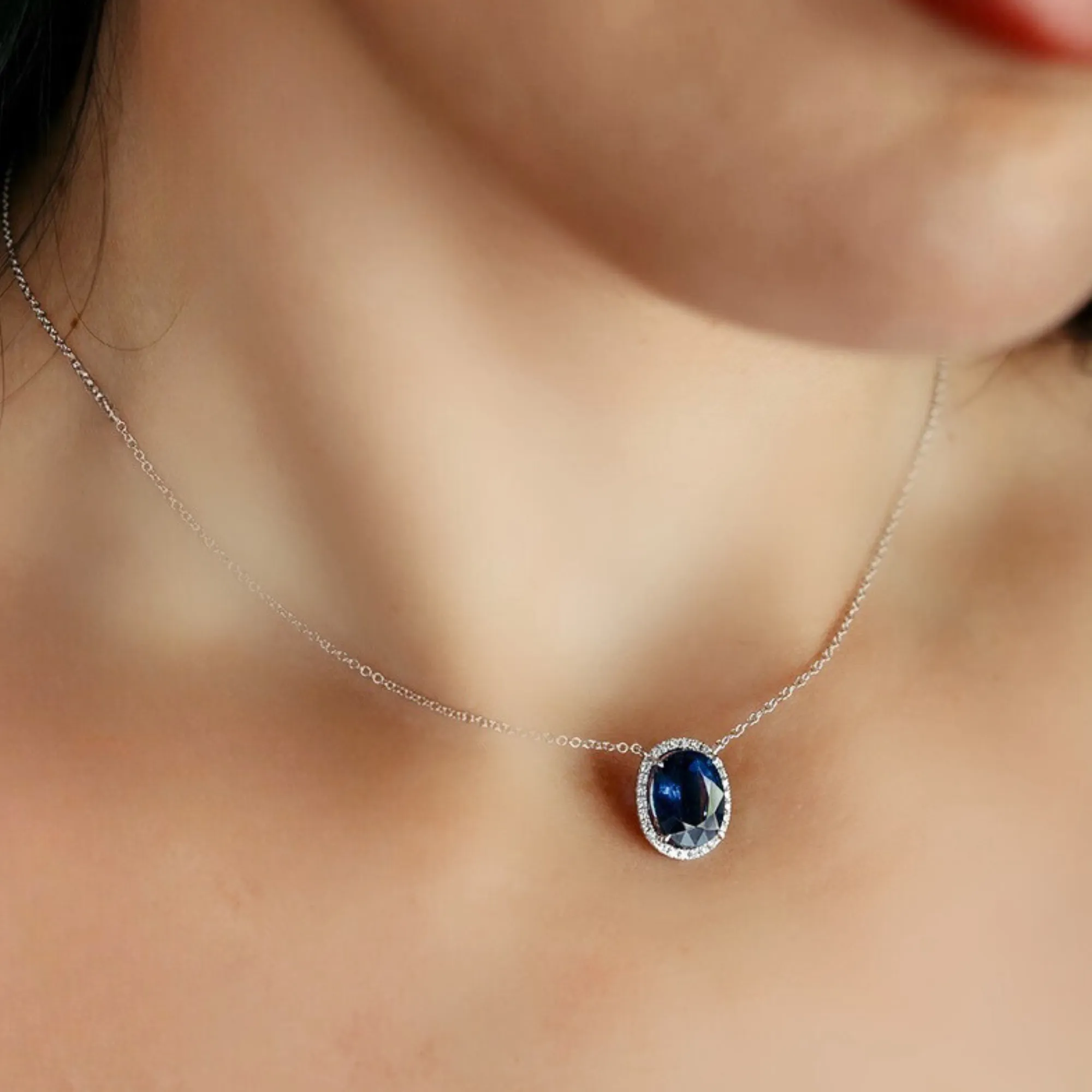 4.46ct Kyanite & Diamond Necklace