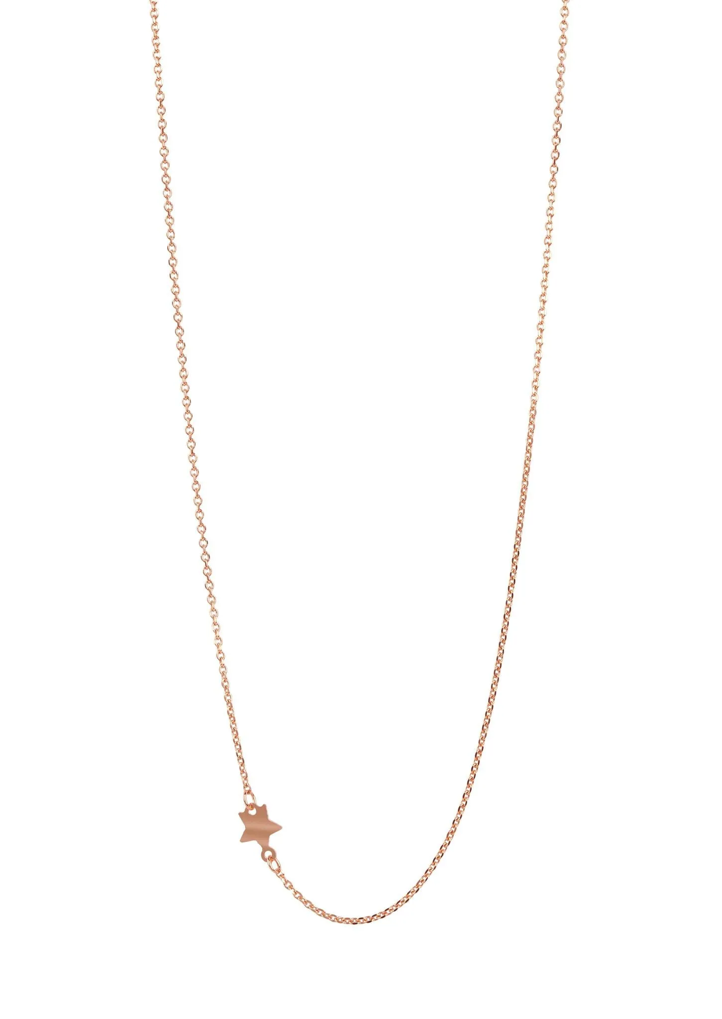 9kt Gold Single Star Pendant Necklace