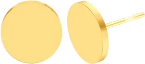 BEADNOVA Stud Earrings Flat Post Earrings Circle Piercing Disc Stainless Dot Earrings for Women (2-10mm, Gold, 1-3 Pairs)