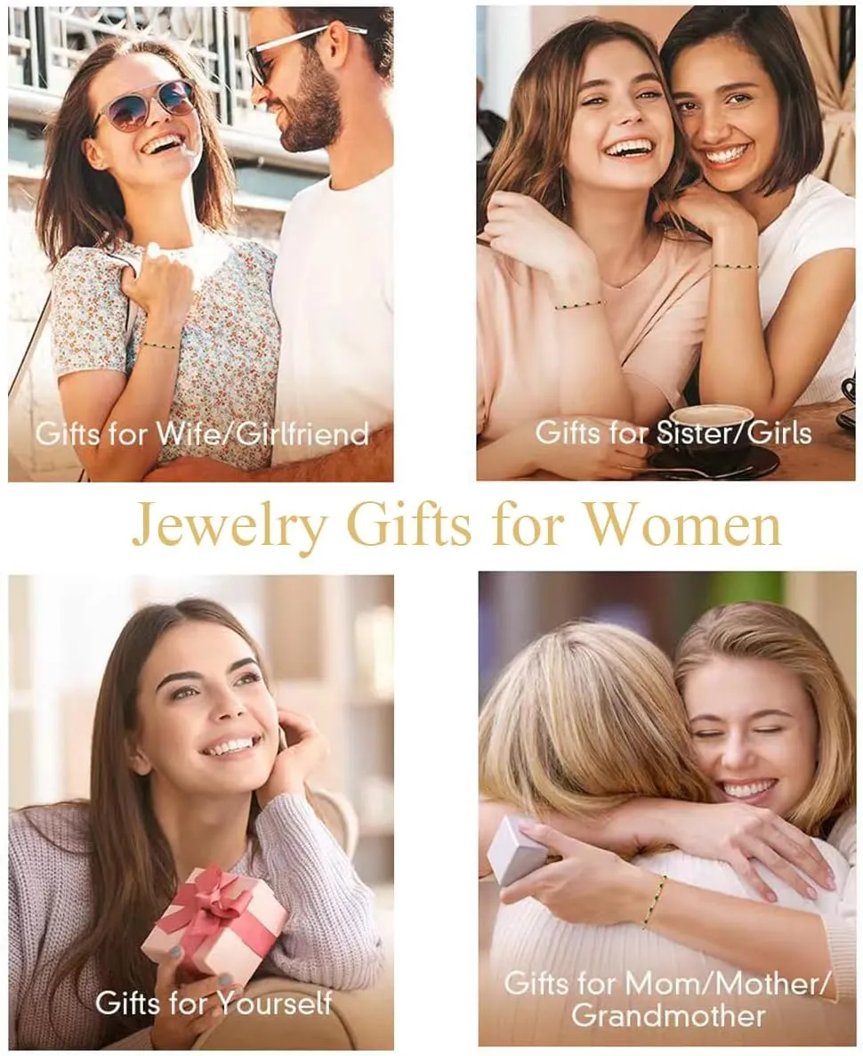 Cranmaida Sterling Silver Birthstone Stackable Ring Eternity Bands for Women | 6mm Stackable Rings Cocktail Jewelry for Women Wife Her