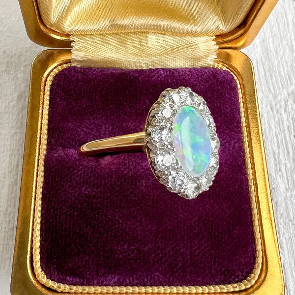 Edwardian Opal & Diamond Ring