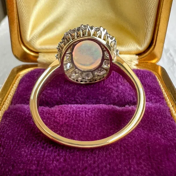 Edwardian Opal & Diamond Ring
