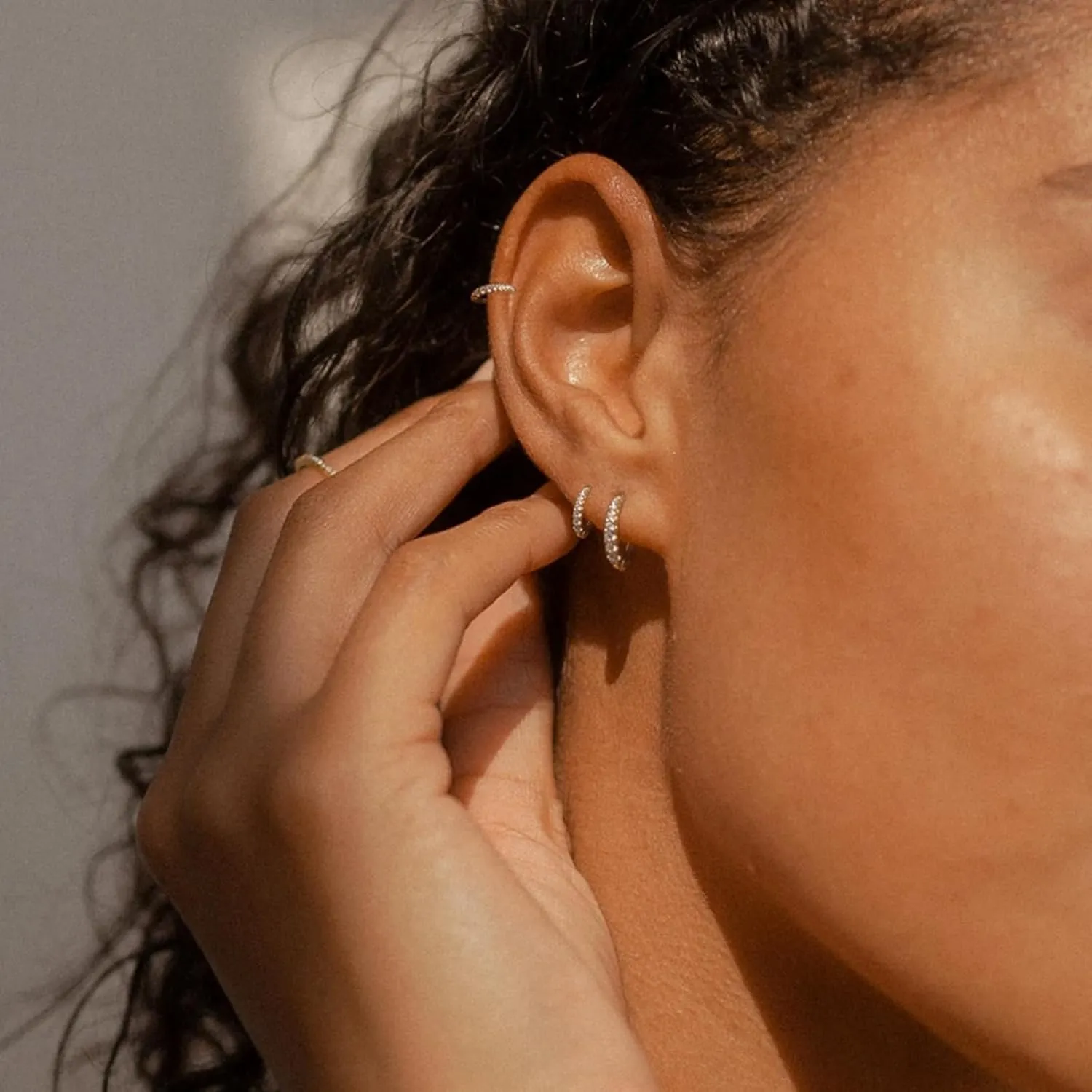 Gold Hoop Earrings Set 14k Gold Plated Huggie Earrings Hypoallergenic Small Silver Hoop Earrings Jewelry for Multiple Piercing for Women