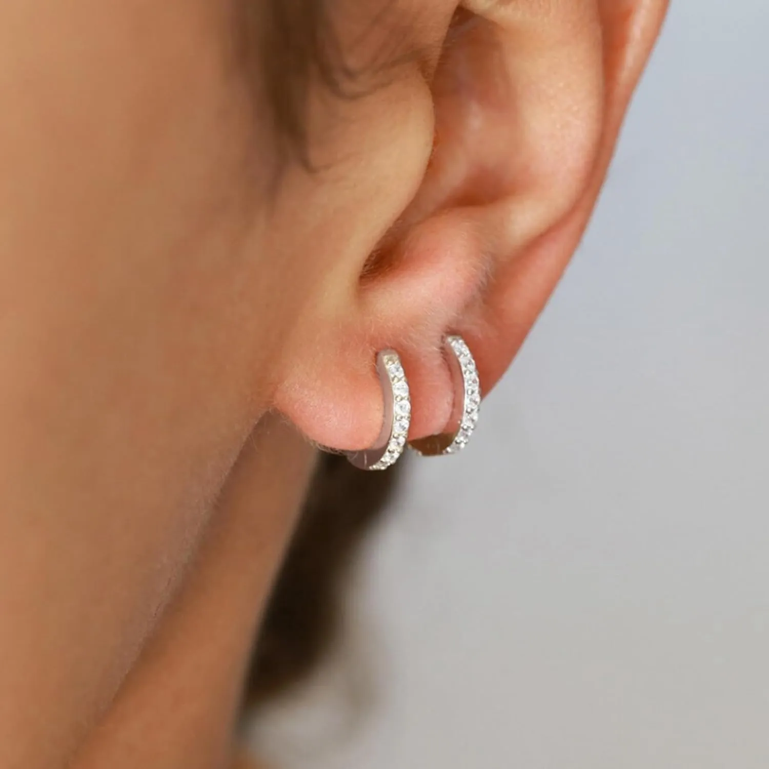 Gold Hoop Earrings Set 14k Gold Plated Huggie Earrings Hypoallergenic Small Silver Hoop Earrings Jewelry for Multiple Piercing for Women