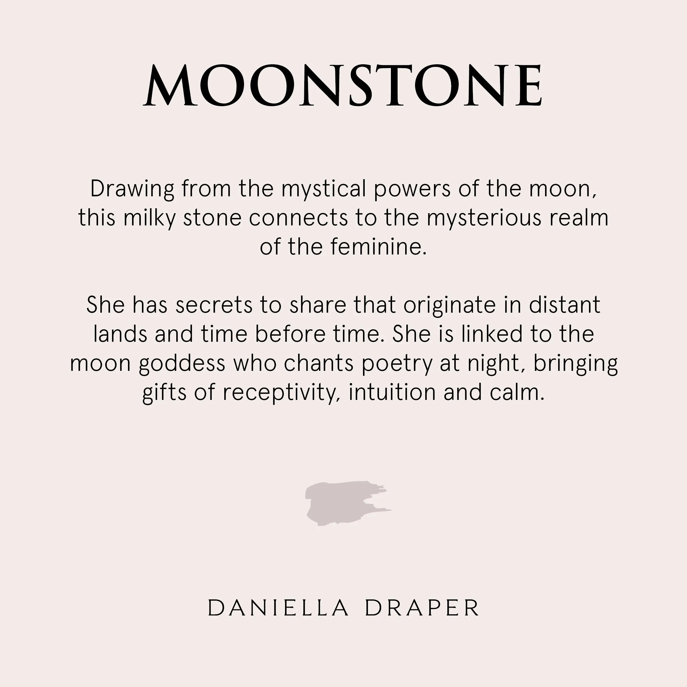 Gold Mini Cancer Horoscope & Moonstone Birthstone Necklace