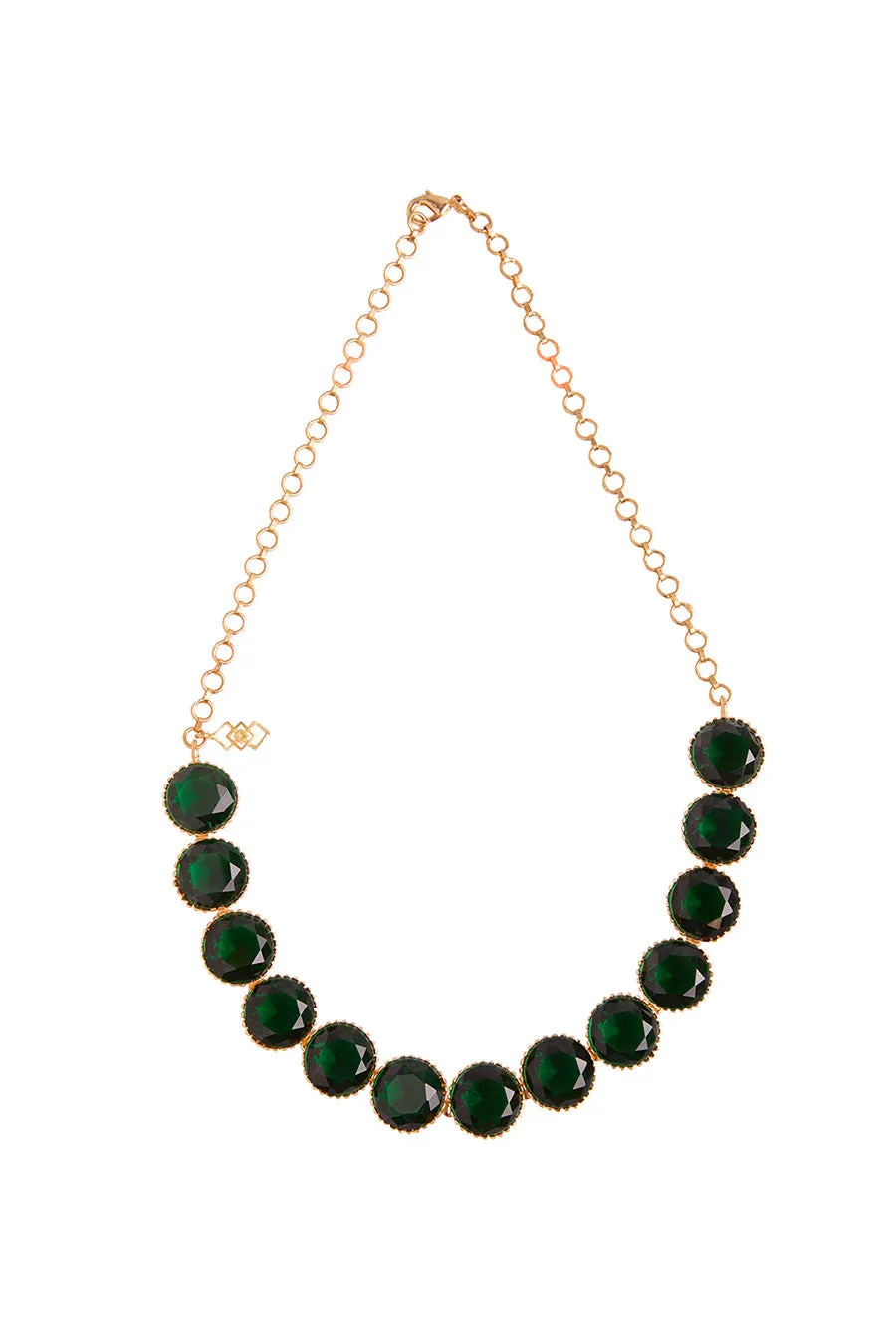 Gold Plated Emerald Choker