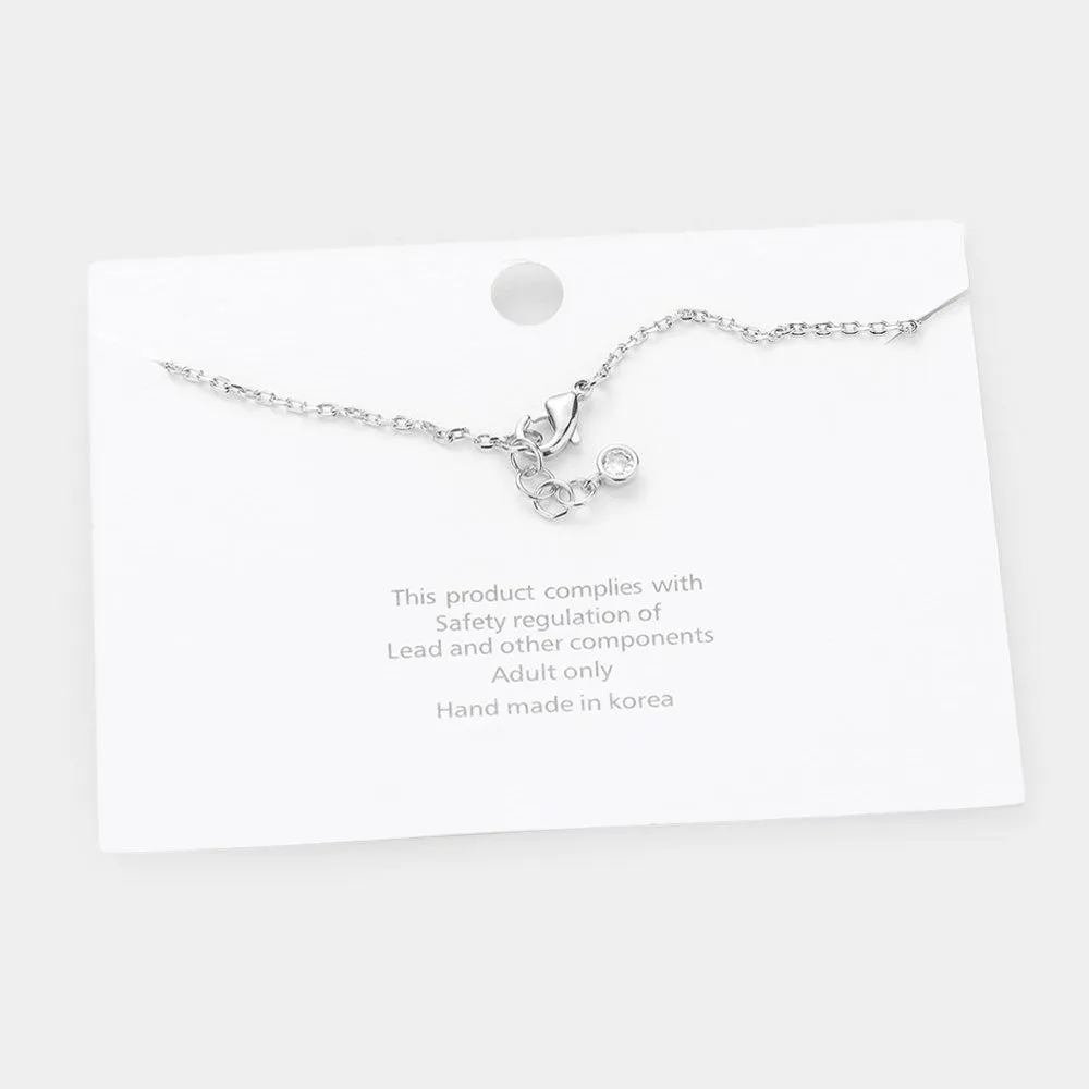 iLLASPARKZ -O- White Gold Dipped Metal Monogram Charm Bracelet