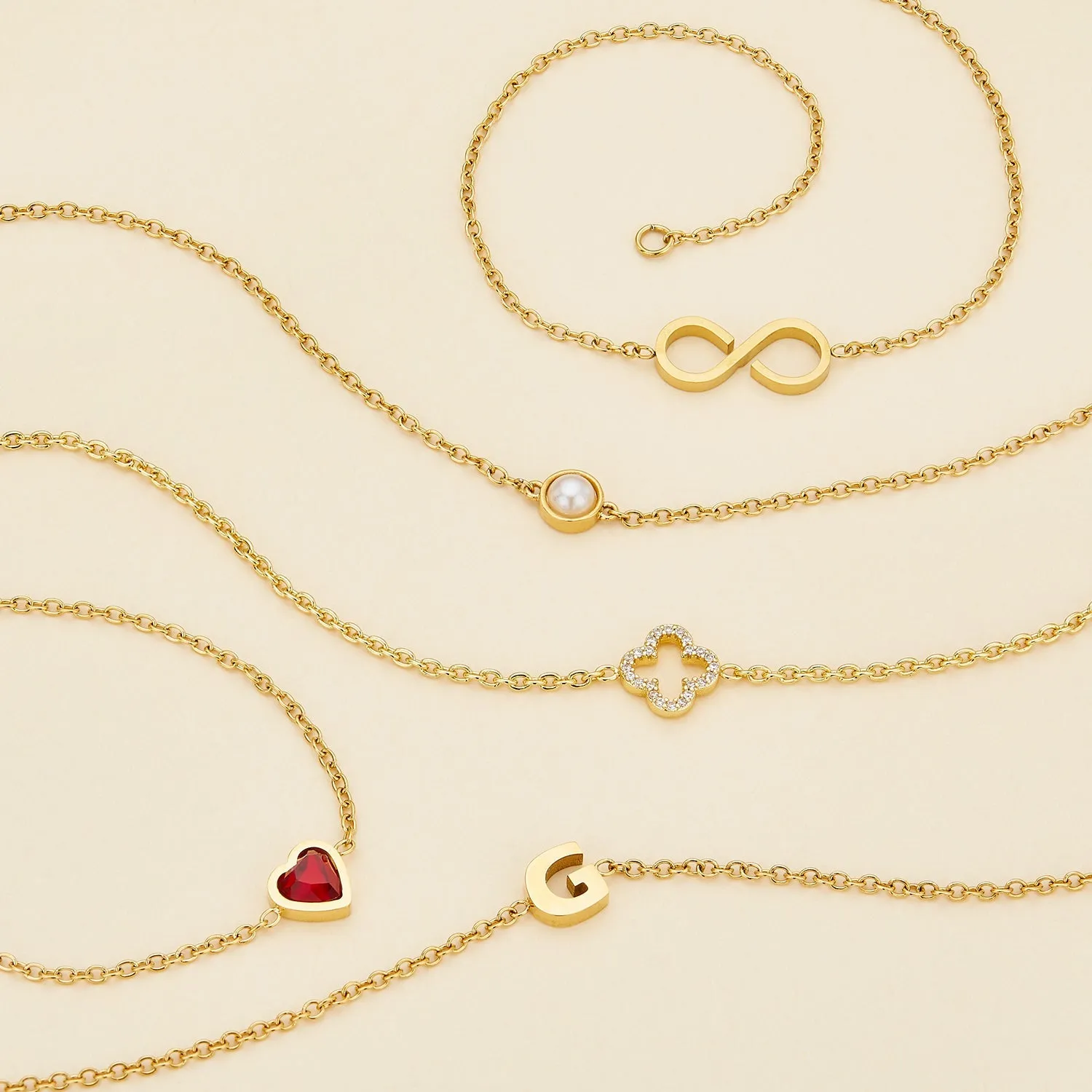 Initial Bracelet Bundle (Gold)