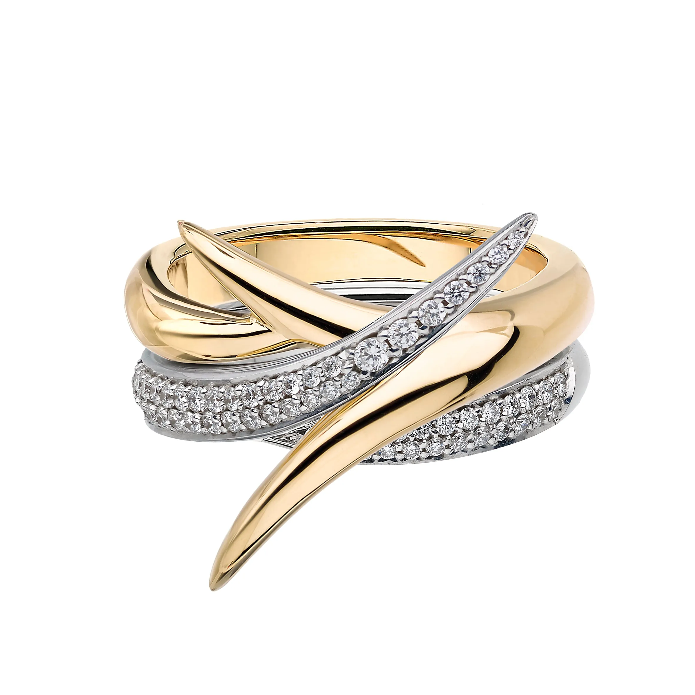 Interlocking Embrace Ring - 18ct Yellow Gold