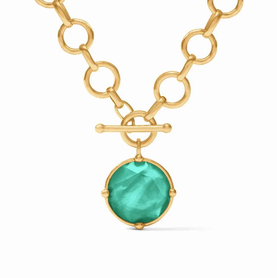 Julie Vos Honeybee Emerald Green Demi Necklace