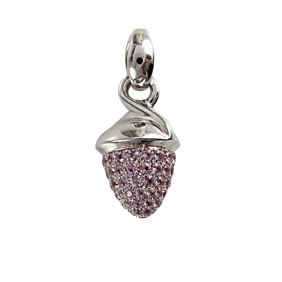 Pink-Sapphire Pave Pendant