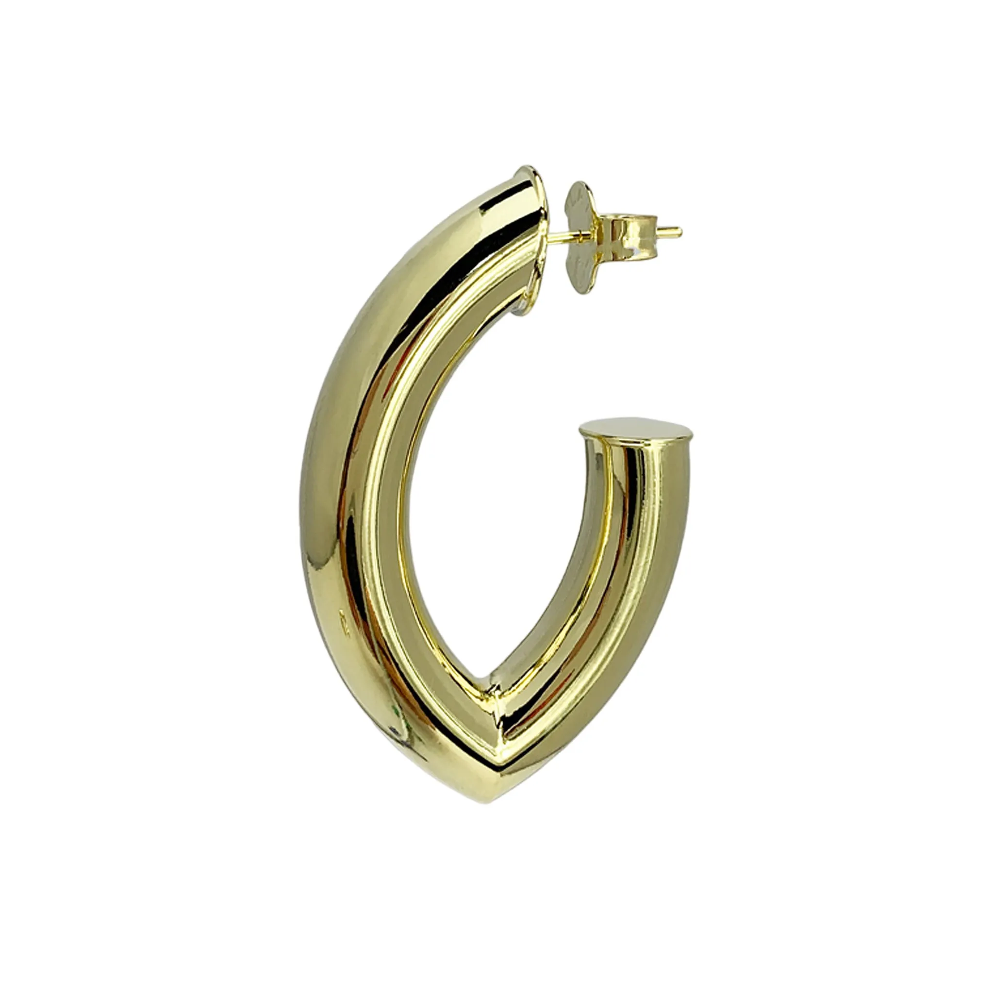 Sheila Fajl Stare Hoop Earrings in Polished Gold Plated
