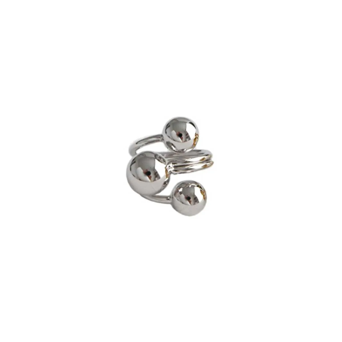 Silver-plated Yui Statement Ring