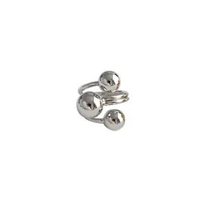 Silver-plated Yui Statement Ring
